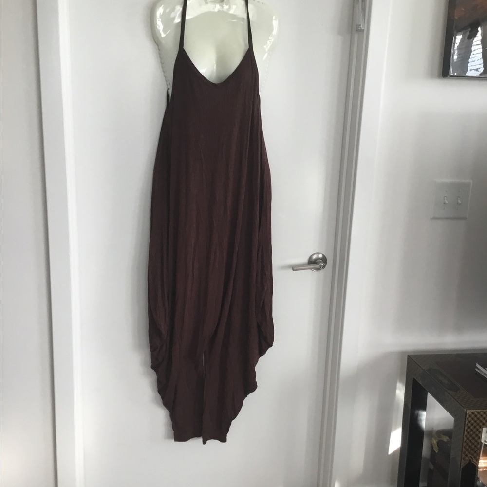 Elegant Brown Maxi Dress